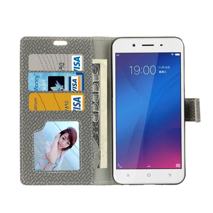 For Vivo Y66 Knit Texture Horizontal Flip Leather Case with Holder & Card Slots & Wallet & Photo Frame