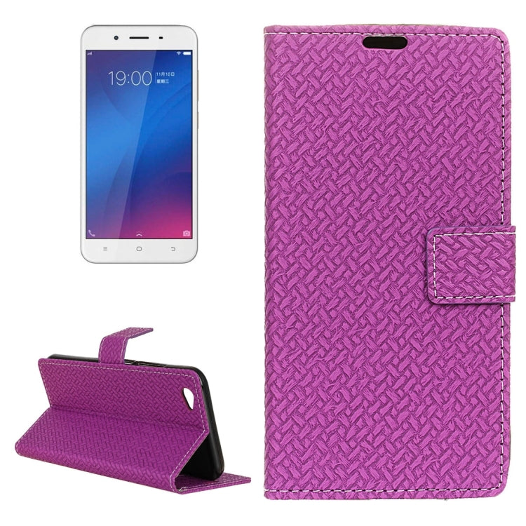 For Vivo Y66 Knit Texture Horizontal Flip Leather Case with Holder & Card Slots & Wallet & Photo Frame