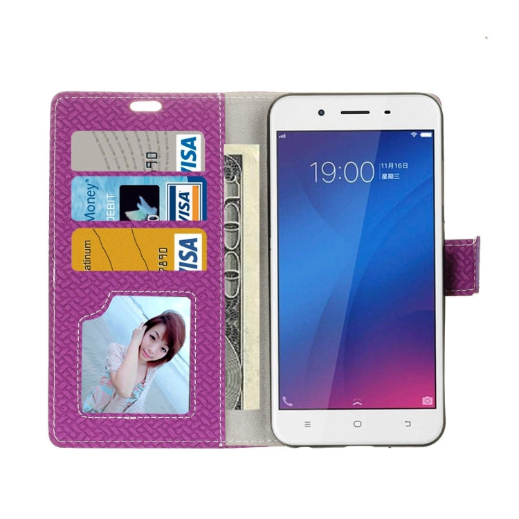 For Vivo Y66 Knit Texture Horizontal Flip Leather Case with Holder & Card Slots & Wallet & Photo Frame