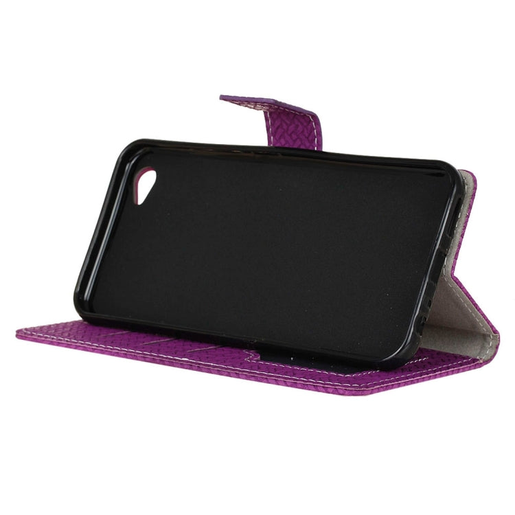 For Vivo Y66 Knit Texture Horizontal Flip Leather Case with Holder & Card Slots & Wallet & Photo Frame