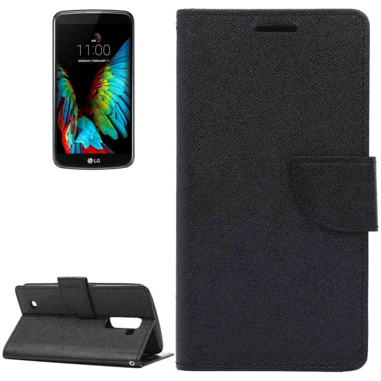 For LG K10 Cross Texture Leather Case with Holder & Card Slots & Wallet