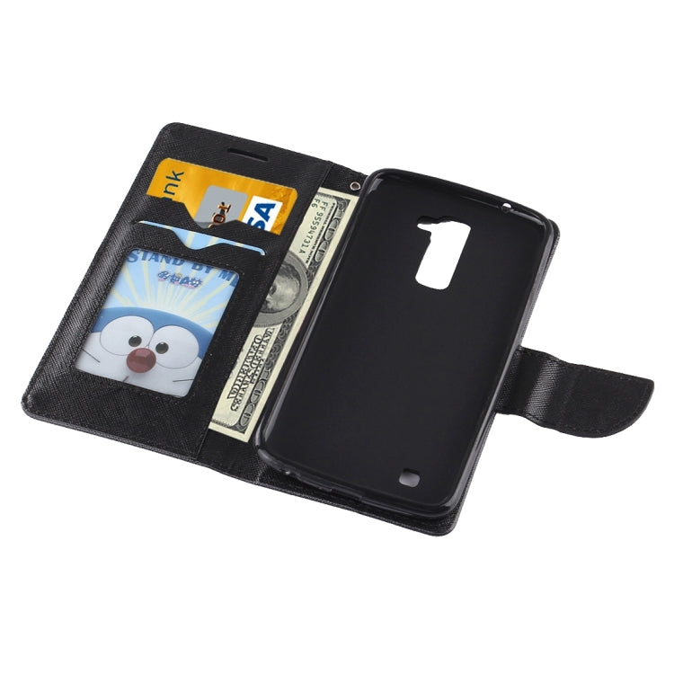 For LG K10 Cross Texture Leather Case with Holder & Card Slots & Wallet