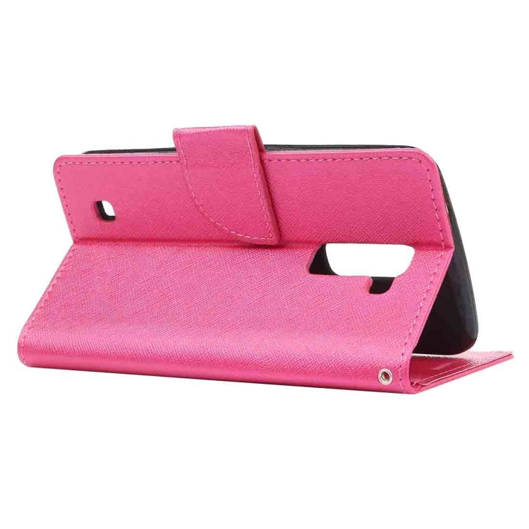 For LG K10 Cross Texture Leather Case with Holder & Card Slots & Wallet