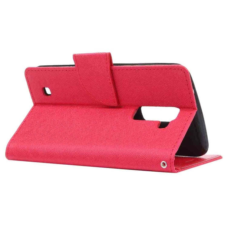 For LG K10 Cross Texture Leather Case with Holder & Card Slots & Wallet