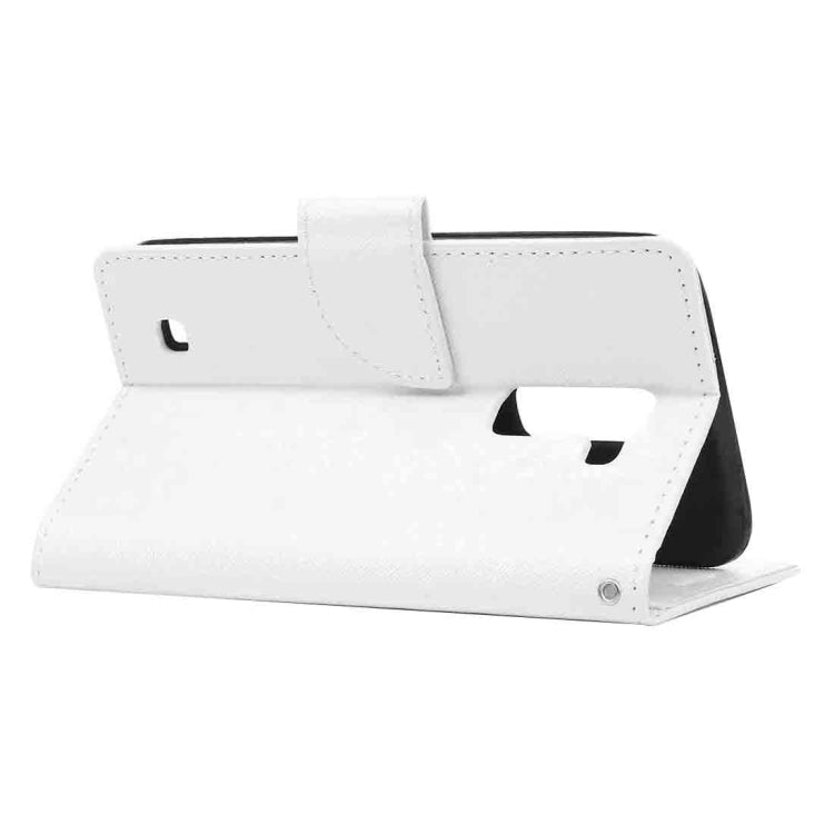 For LG K10 Cross Texture Leather Case with Holder & Card Slots & Wallet