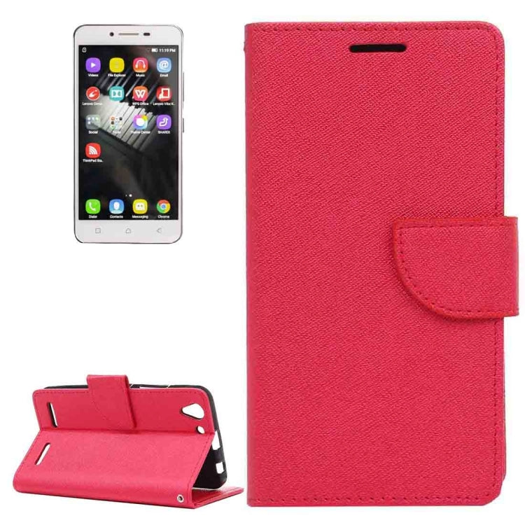 For Lenovo Vibe K5 Cross Texture Leather Case with Holder & Card Slots & Wallet