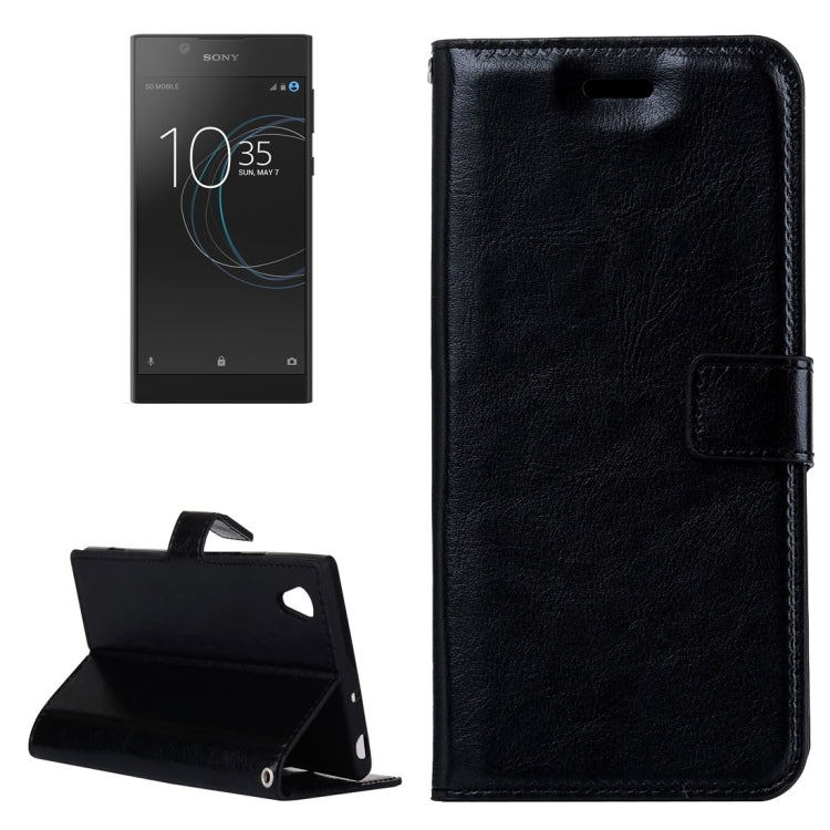 For Sony Xperia L1 Crazy Horse Texture Horizontal Flip Leather Case with Holder & Card Slots & Wallet & Photo Frame