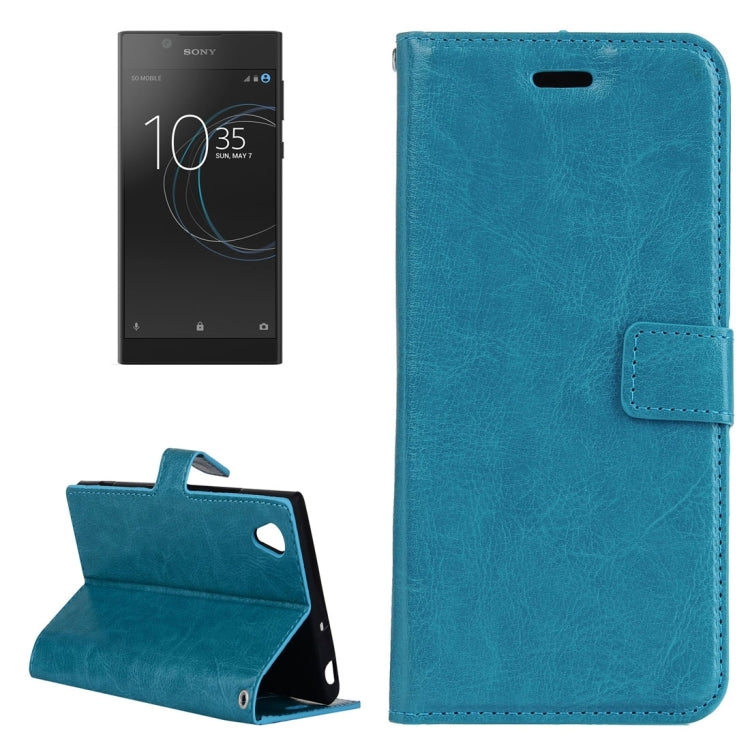 For Sony Xperia L1 Crazy Horse Texture Horizontal Flip Leather Case with Holder & Card Slots & Wallet & Photo Frame
