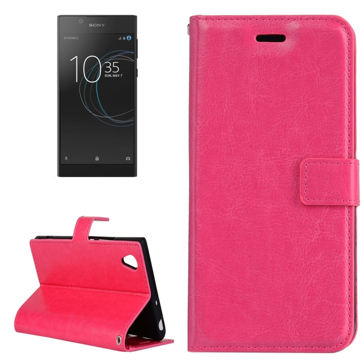 For Sony Xperia L1 Crazy Horse Texture Horizontal Flip Leather Case with Holder & Card Slots & Wallet & Photo Frame