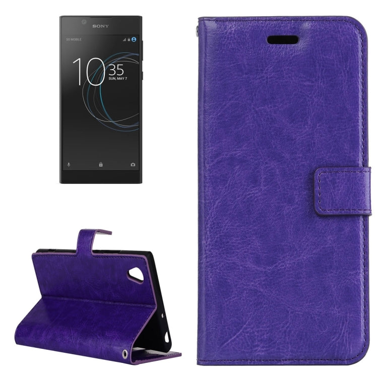 For Sony Xperia L1 Crazy Horse Texture Horizontal Flip Leather Case with Holder & Card Slots & Wallet & Photo Frame