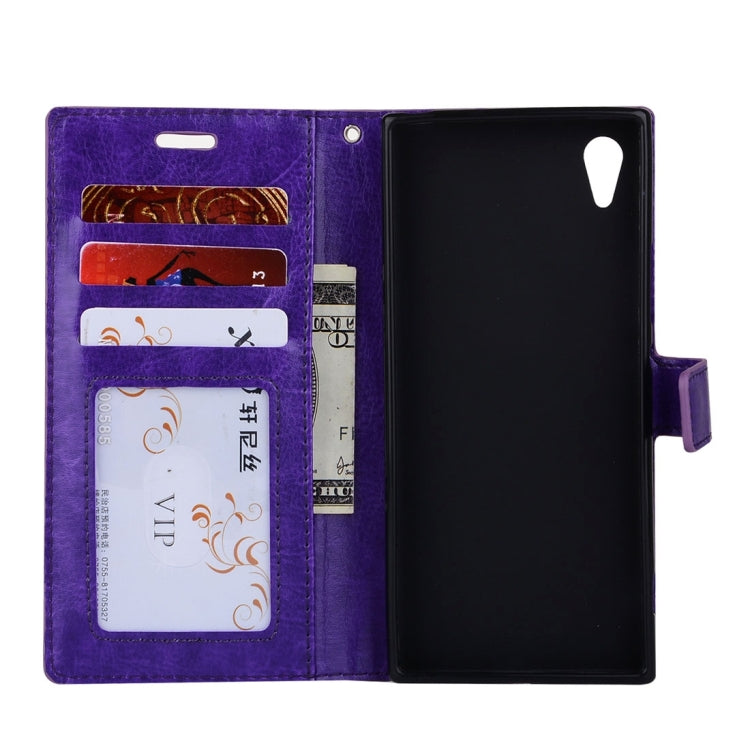 For Sony Xperia L1 Crazy Horse Texture Horizontal Flip Leather Case with Holder & Card Slots & Wallet & Photo Frame