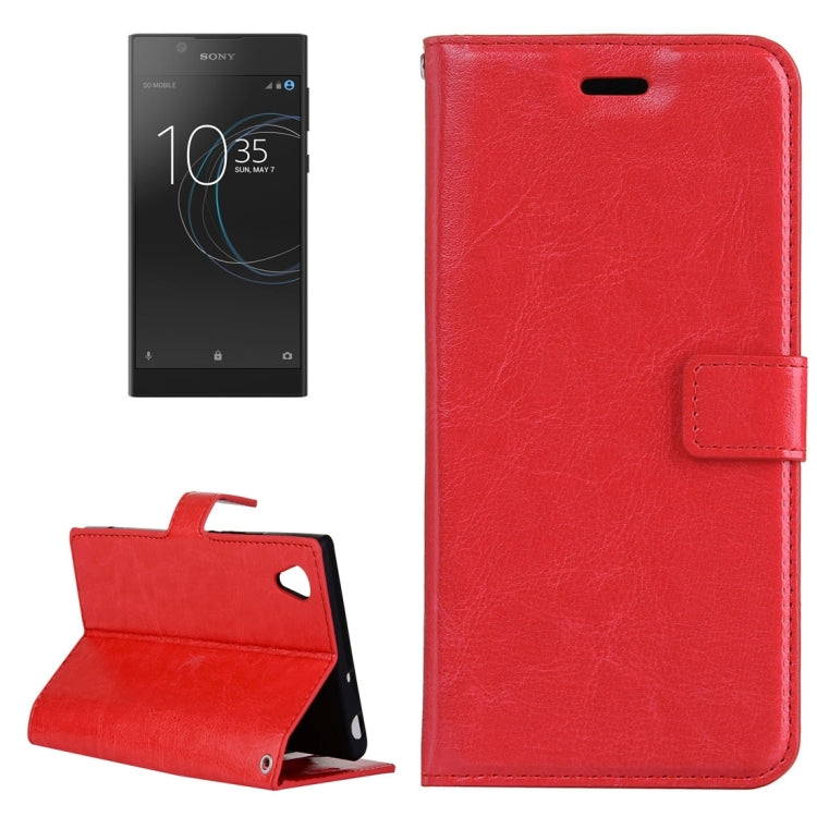 For Sony Xperia L1 Crazy Horse Texture Horizontal Flip Leather Case with Holder & Card Slots & Wallet & Photo Frame