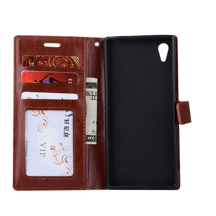For Sony Xperia L1 Crazy Horse Texture Horizontal Flip Leather Case with Holder & Card Slots & Wallet & Photo Frame