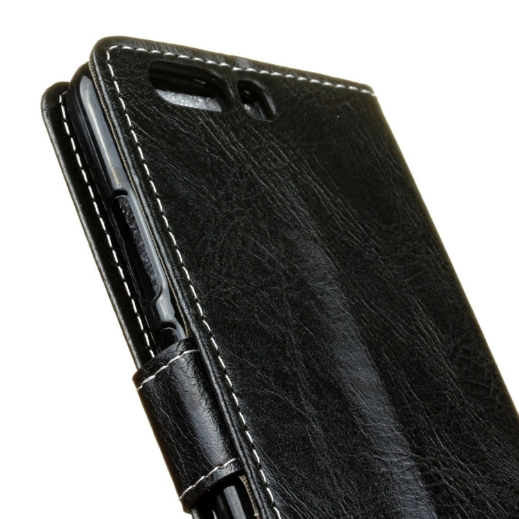 For Huawei P10 Retro Crazy Horse Texture Horizontal Flip Leather Case with Holder & Card Slots & Wallet