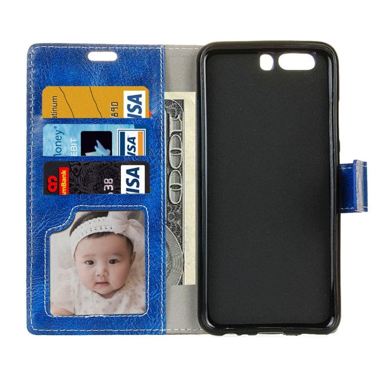 For Huawei P10 Retro Crazy Horse Texture Horizontal Flip Leather Case with Holder & Card Slots & Wallet