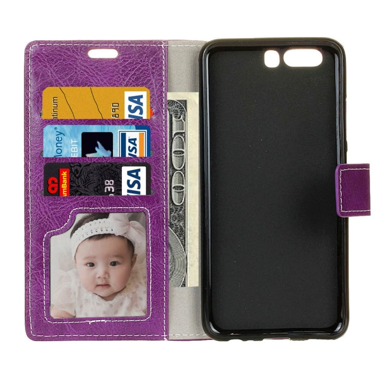 For Huawei P10 Retro Crazy Horse Texture Horizontal Flip Leather Case with Holder & Card Slots & Wallet