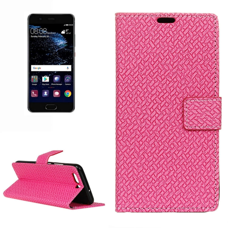For Huawei P10 Knit Texture Horizontal Flip Leather Case with Holder & Card Slots & Wallet