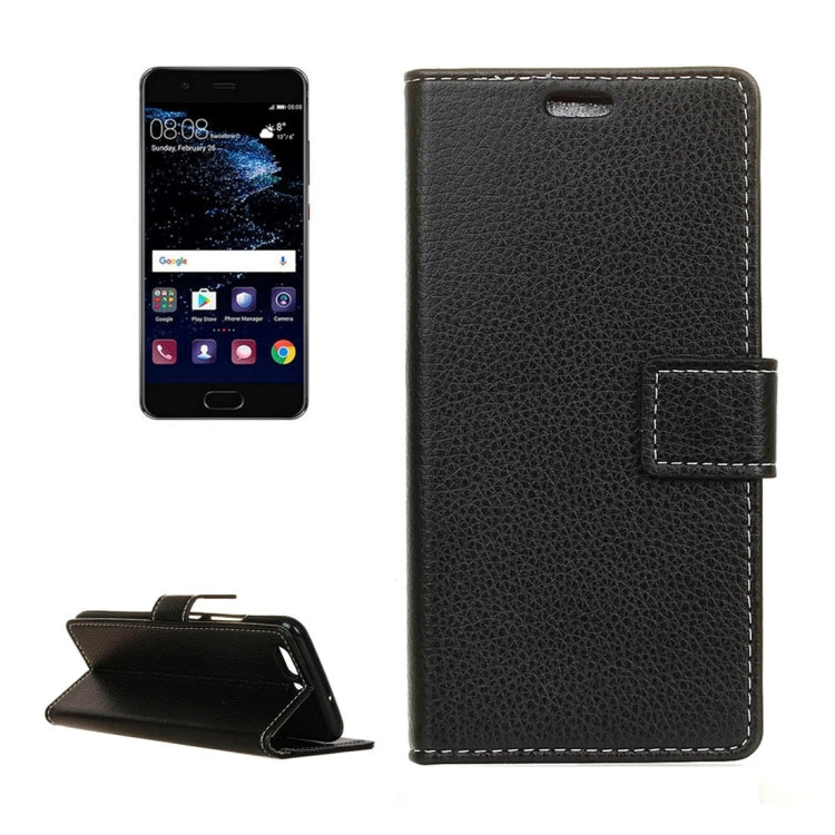 For Huawei P10 Litchi Texture Horizontal Flip Leather Case with Holder & Card Slots & Wallet