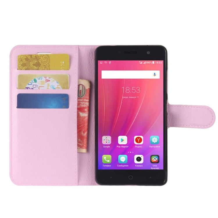 For ZTE Blade A521 Litchi Texture Horizontal Flip Leather Case with Holder & Card Slots & Wallet