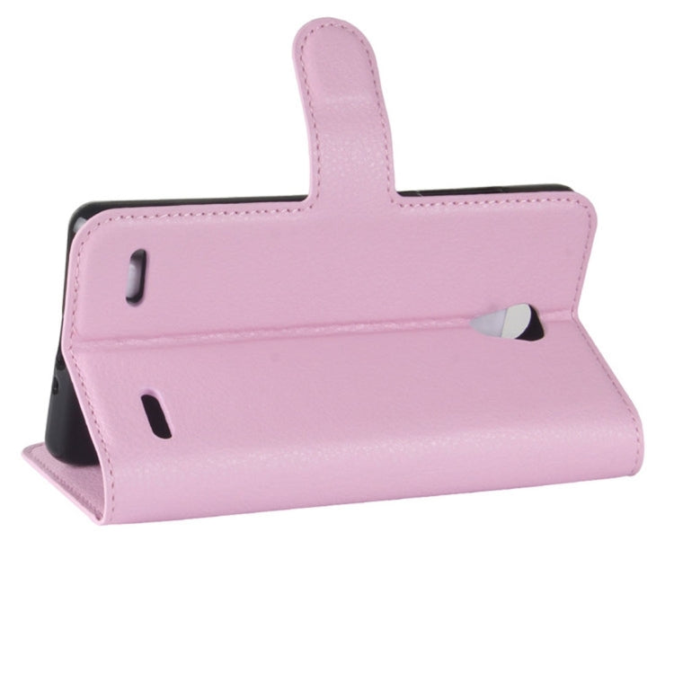 For ZTE Blade A521 Litchi Texture Horizontal Flip Leather Case with Holder & Card Slots & Wallet