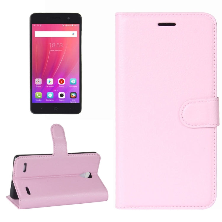 For ZTE Blade A521 Litchi Texture Horizontal Flip Leather Case with Holder & Card Slots & Wallet