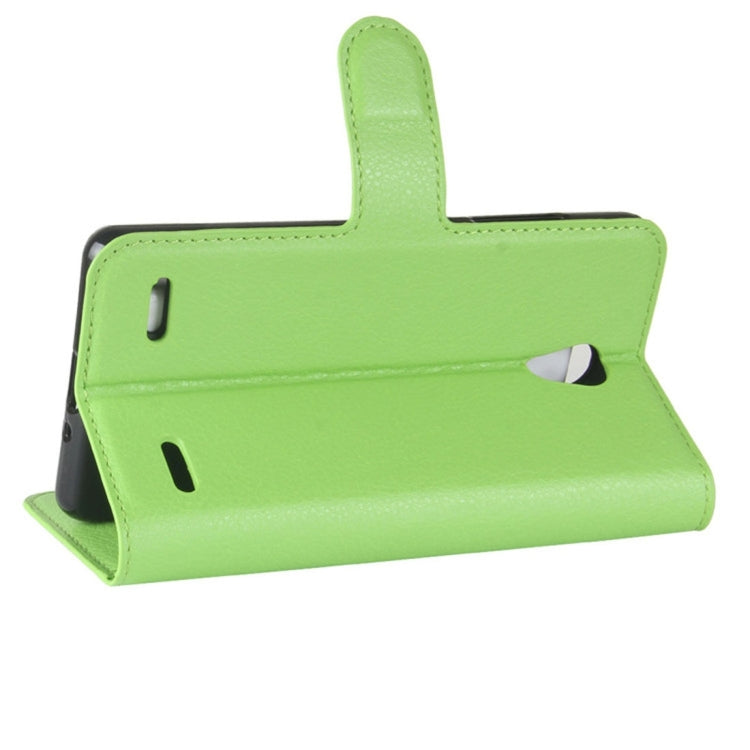 For ZTE Blade A521 Litchi Texture Horizontal Flip Leather Case with Holder & Card Slots & Wallet