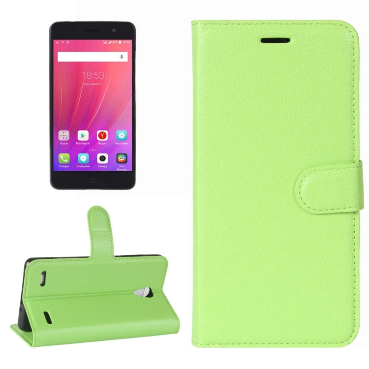 For ZTE Blade A521 Litchi Texture Horizontal Flip Leather Case with Holder & Card Slots & Wallet