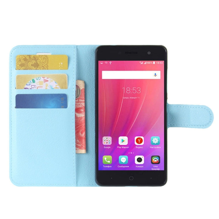 For ZTE Blade A521 Litchi Texture Horizontal Flip Leather Case with Holder & Card Slots & Wallet