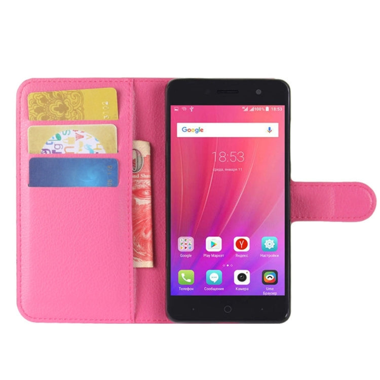 For ZTE Blade A521 Litchi Texture Horizontal Flip Leather Case with Holder & Card Slots & Wallet