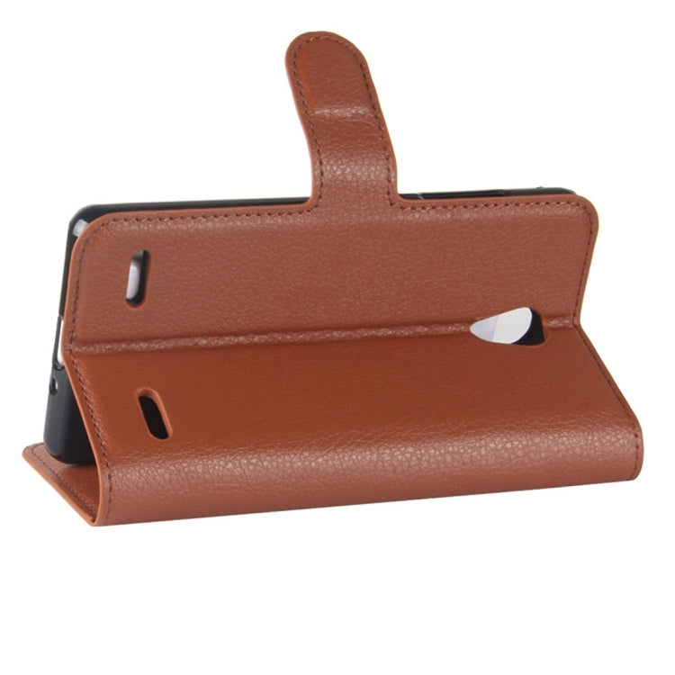 For ZTE Blade A521 Litchi Texture Horizontal Flip Leather Case with Holder & Card Slots & Wallet