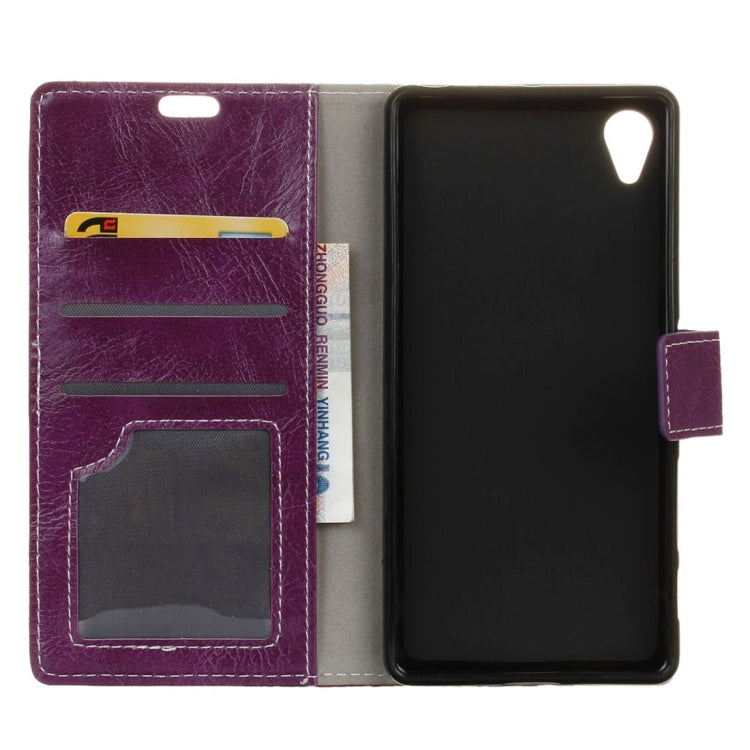 For Sony Xperia XA1 Plus Crazy Horse Texture PU Leather Protection Back Cover Case
