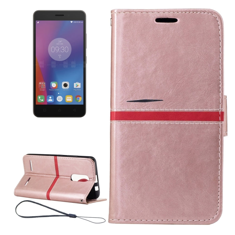 For Lenovo K6 Crazy Horse Texture Horizontal Flip PU Leather Case with Holder & Card Slots & Wallet & Photo Frame & Lanyard