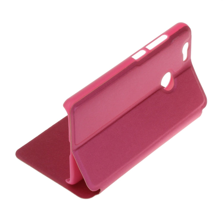 For Huawei nova Plain Weave Texture Horizontal Flip Leather Case with Holder & Call Display ID