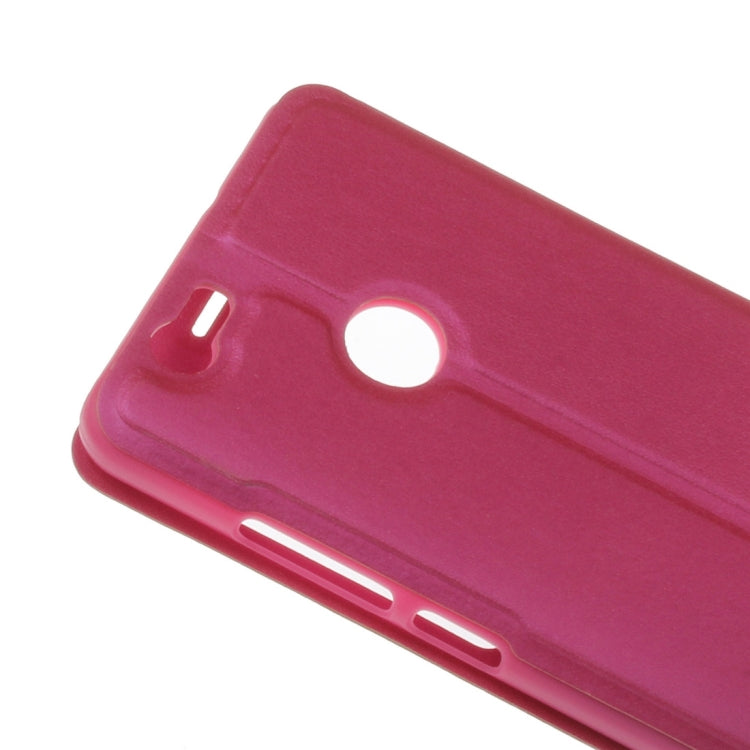 For Huawei nova Plain Weave Texture Horizontal Flip Leather Case with Holder & Call Display ID