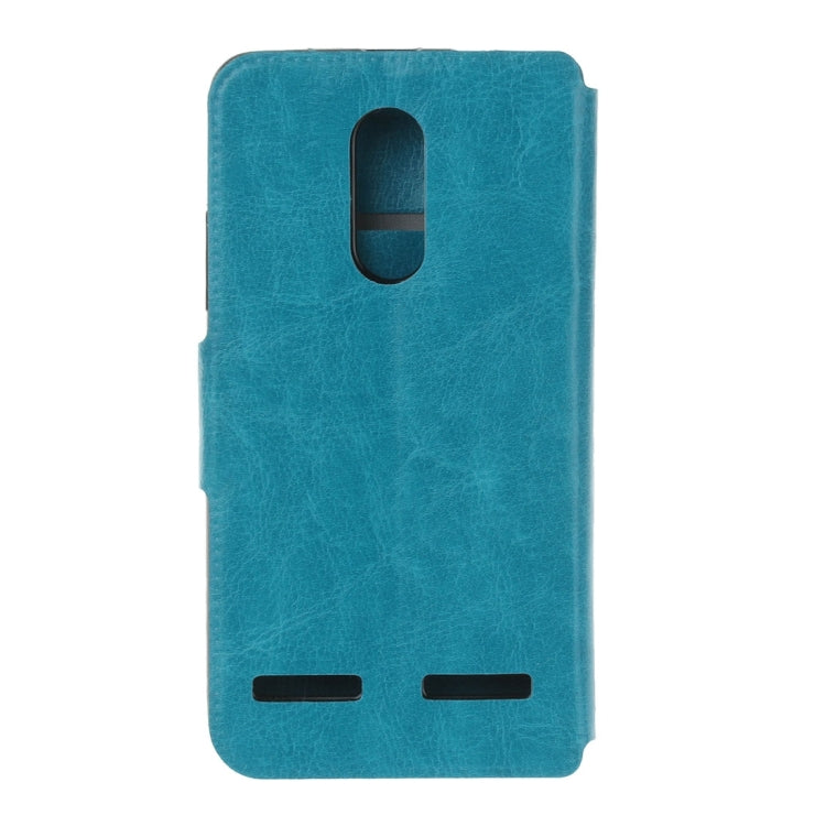 For Lenovo K6 Crazy Horse Texture Horizontal Flip Leather Case with Holder & Card Slots
