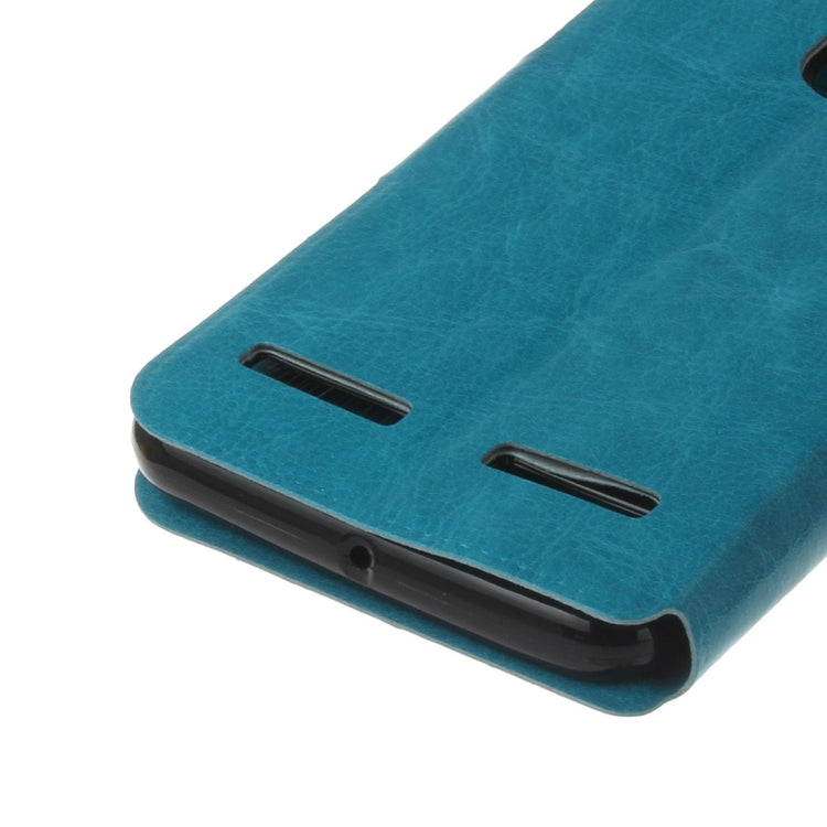 For Lenovo K6 Crazy Horse Texture Horizontal Flip Leather Case with Holder & Card Slots