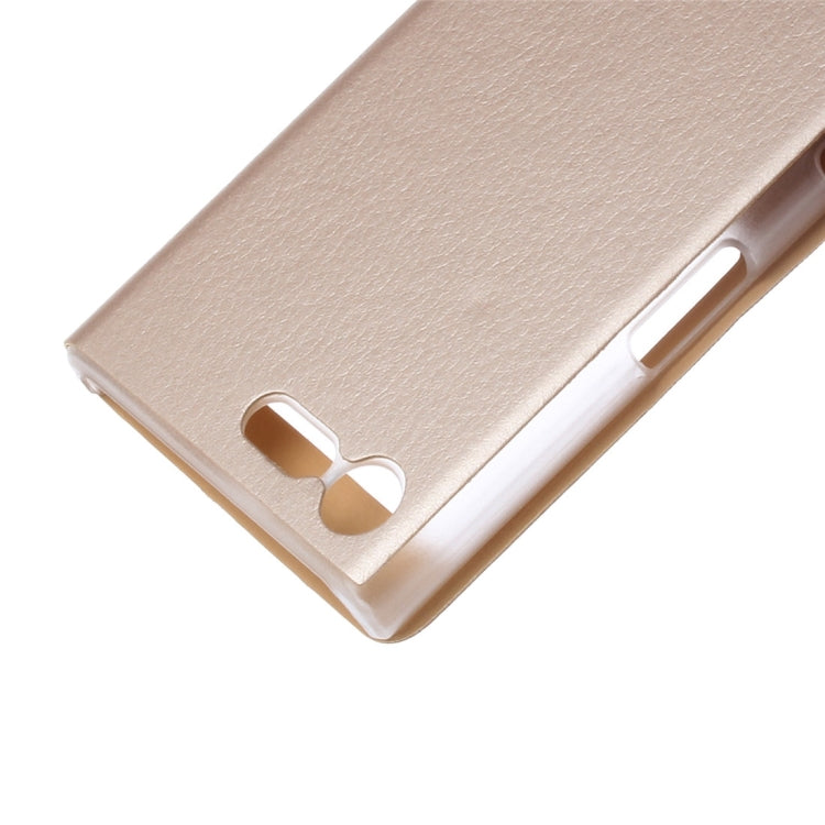 For Sony Xperia X Compact Litchi Texture Horizontal Flip Leather Case with Call Display ID