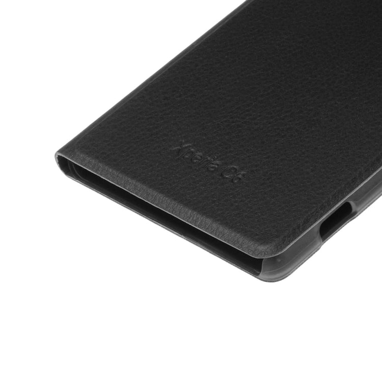 For Sony Xperia C6 Litchi Texture Horizontal Flip Leather Case with Call Display ID