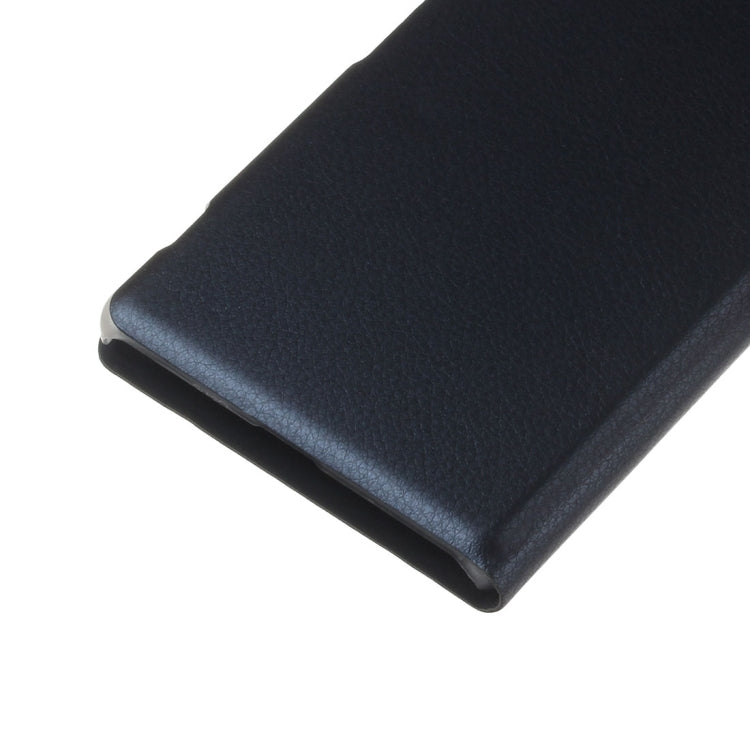 For Sony Xperia C6 Litchi Texture Horizontal Flip Leather Case with Call Display ID