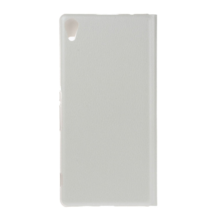 For Sony Xperia C6 Litchi Texture Horizontal Flip Leather Case with Call Display ID