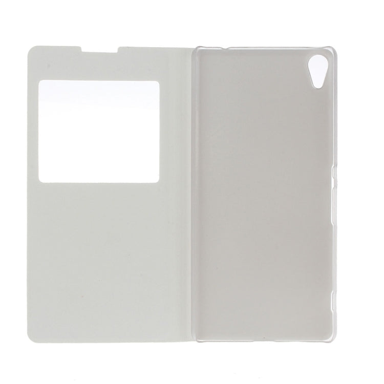 For Sony Xperia C6 Litchi Texture Horizontal Flip Leather Case with Call Display ID