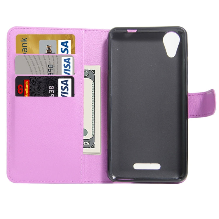 For Wiko U Feel Go Litchi Texture Horizontal Flip Leather Case with Holder & Card Slots & Wallet