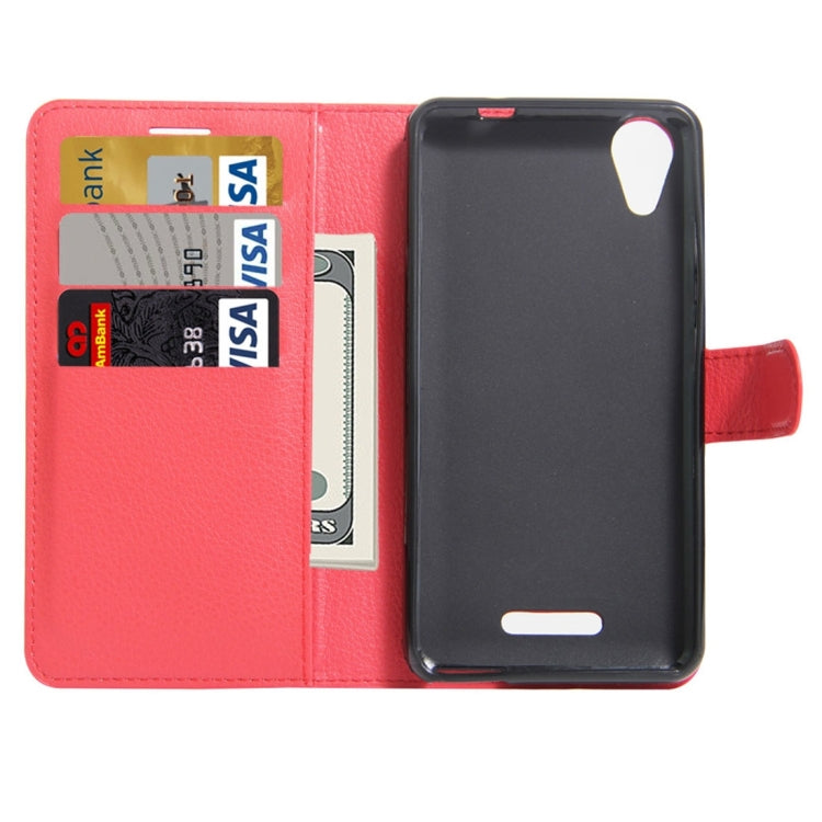 For Wiko U Feel Go Litchi Texture Horizontal Flip Leather Case with Holder & Card Slots & Wallet
