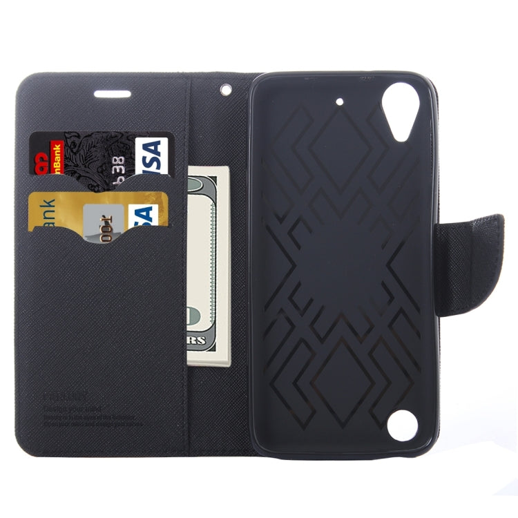 For HTC Desire 530 Cross Texture Horizontal Flip Leather Case with Magnetic Buckle & Holder & Card Slots & Wallet