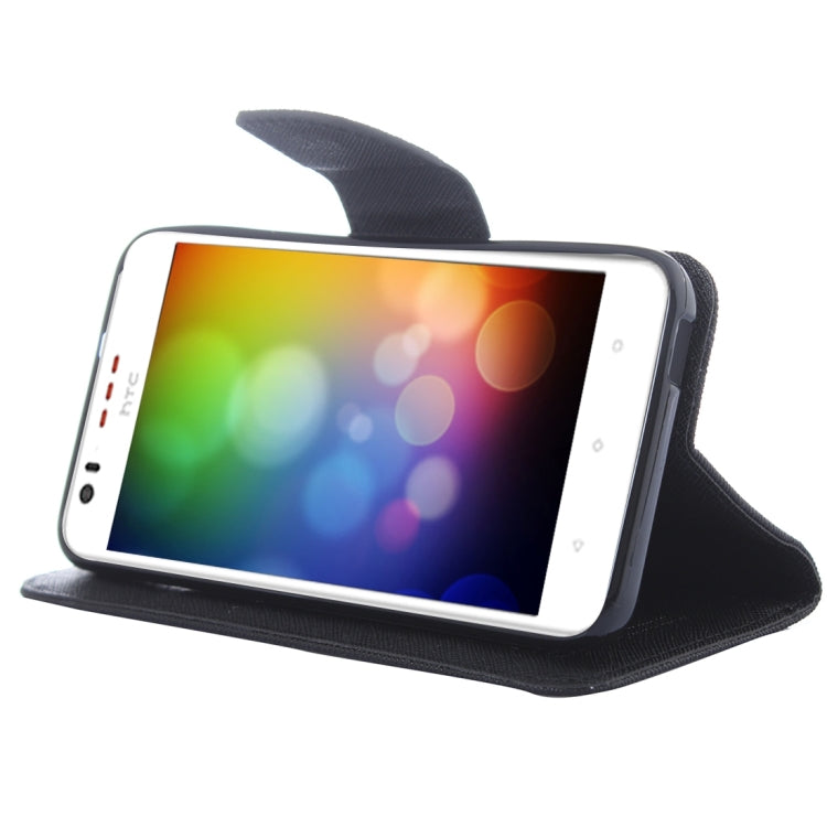 For HTC Desire 530 Cross Texture Horizontal Flip Leather Case with Magnetic Buckle & Holder & Card Slots & Wallet