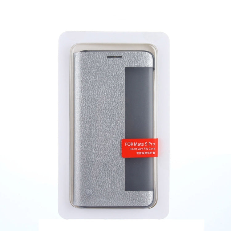 For Huawei Mate 9 Pro Porsche Design Litchi Texture Horizontal Flip Leather Case with Call Display ID & Sleep / Wake-up Function