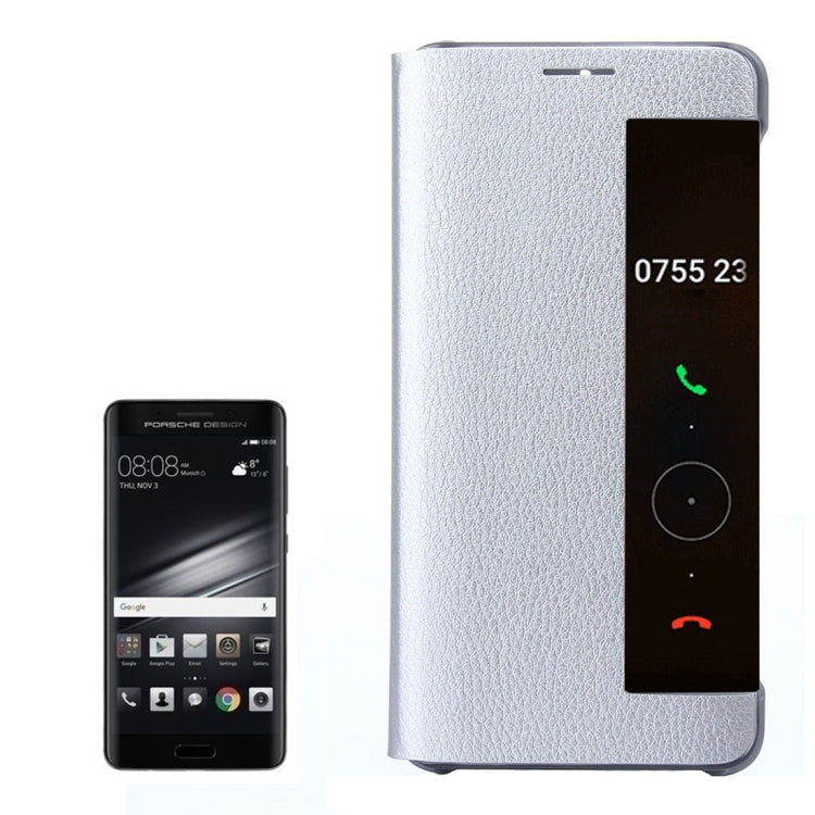 For Huawei Mate 9 Pro Porsche Design Litchi Texture Horizontal Flip Leather Case with Call Display ID & Sleep / Wake-up Function