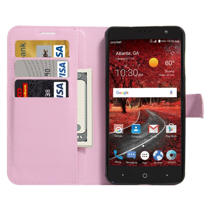 For ZTE Grand X 4 Litchi Texture Horizontal Flip Leather Case with Holder & Card Slots & Wallet