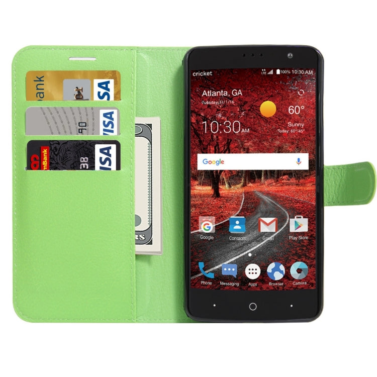 For ZTE Grand X 4 Litchi Texture Horizontal Flip Leather Case with Holder & Card Slots & Wallet