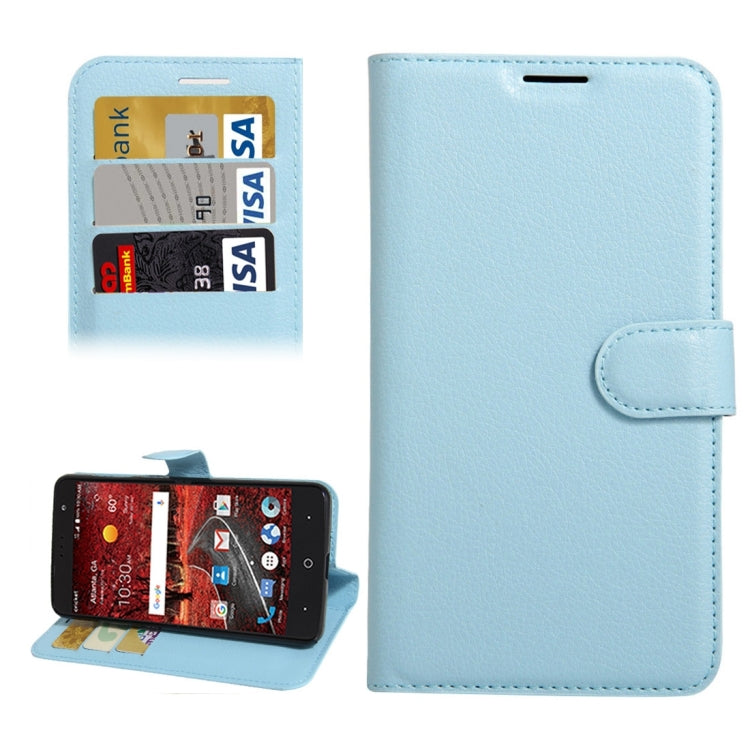 For ZTE Grand X 4 Litchi Texture Horizontal Flip Leather Case with Holder & Card Slots & Wallet